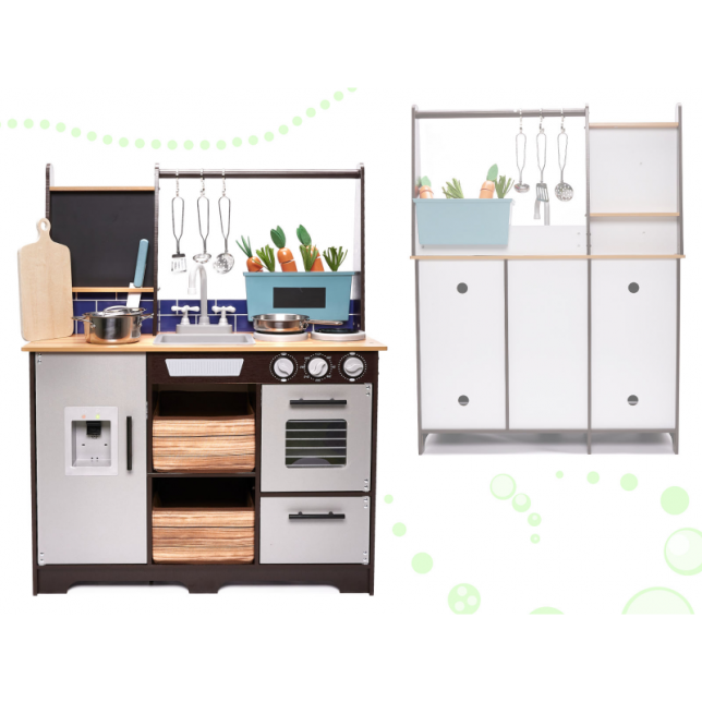 Medinė virtuvėlė su priedais LOFT XXL 96cm