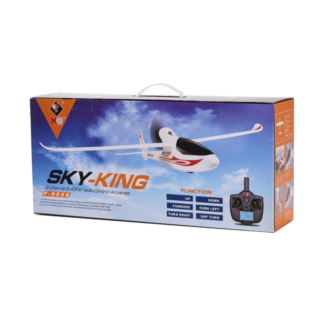 RC baltas lėktuvas - F959S / 2,4GHz