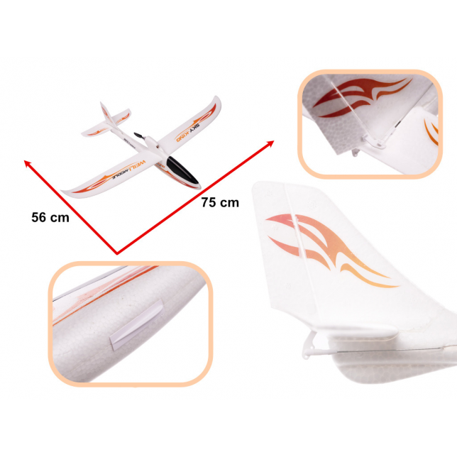 RC baltas lėktuvas - F959S / 2,4GHz