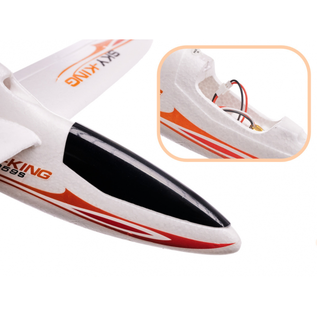 RC baltas lėktuvas - F959S / 2,4GHz