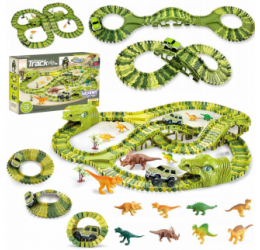 Dinozaurų trasa XXL 240 elementų