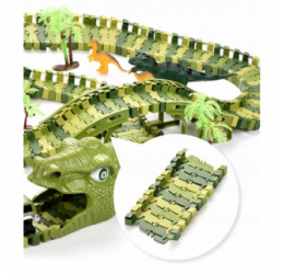 Dinozaurų trasa XXL 240 elementų