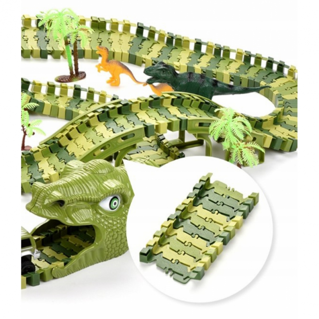 Dinozaurų trasa XXL 240 elementų