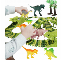 Dinozaurų trasa XXL 240 elementų