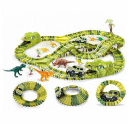Dinozaurų trasa XXL 240 elementų