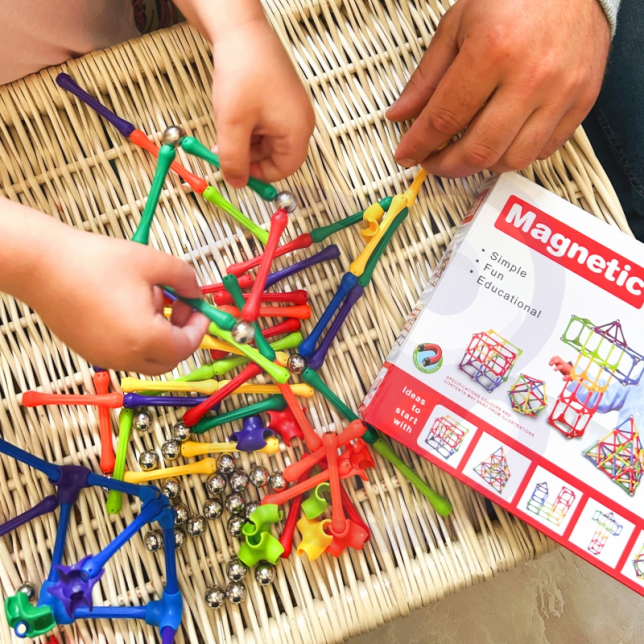Magnetinis konstruktorius - Sticks puzzle 110 vnt.