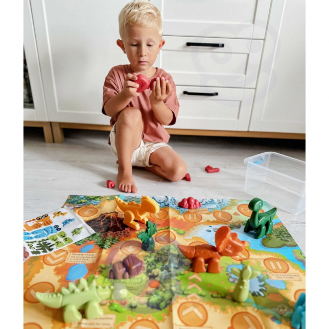Dinozaurų stalo žaidimas - Dinosaurs Board 2 in 1