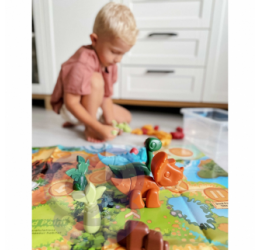 Dinozaurų stalo žaidimas - Dinosaurs Board 2 in 1