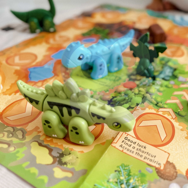 Dinozaurų stalo žaidimas - Dinosaurs Board 2 in 1