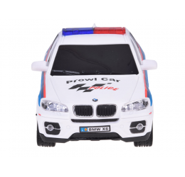 RC sportinis baltas policijos automobilis BMW X6