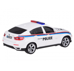 RC sportinis baltas policijos automobilis BMW X6