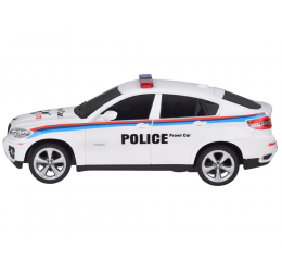 RC sportinis baltas policijos automobilis BMW X6