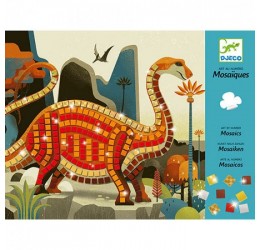 Djeco blizgūs lipdukai mozaika "Dinozauras" 4-8m.