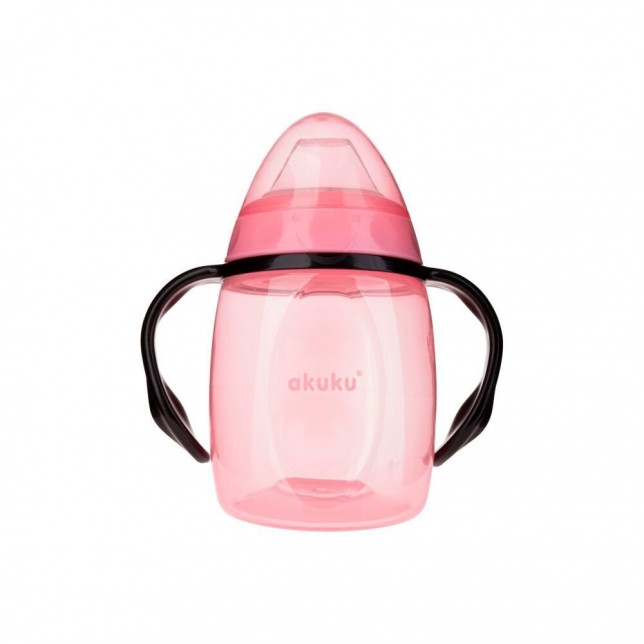Rožinė neišsiliejanti Bidon gertuvė vaikams 280 ml