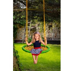 Apvalios žalios tinklinės sūpynės 83 cm