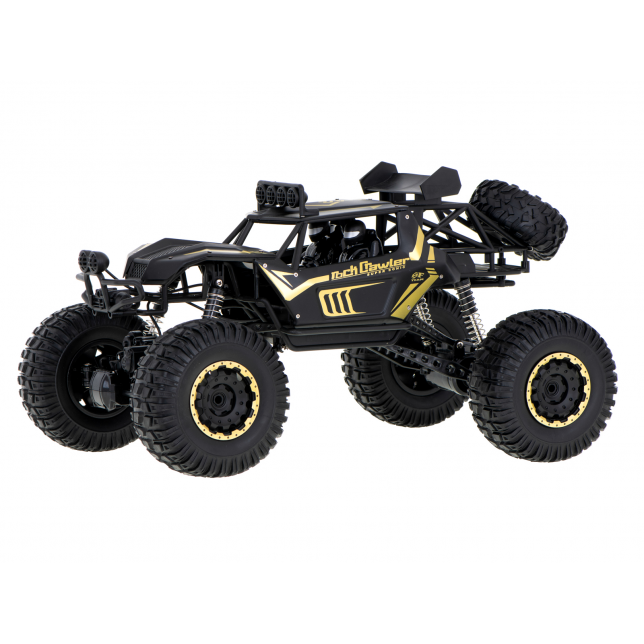 Juodos spalvos RC mašinėlė - Rock Crawler / 1:8