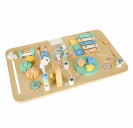 Medinis montessori veiklos stalas, melsvas