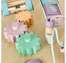 Medinis montessori veiklos stalas, pastelinis