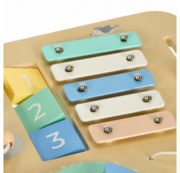 Medinis montessori veiklos stalas, melsvas