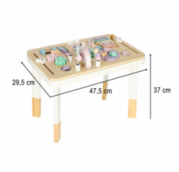 Medinis montessori veiklos stalas, pastelinis