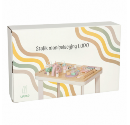 Medinis montessori veiklos stalas, pastelinis