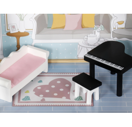 Didelis lėlių namas su baldais - Pastel house