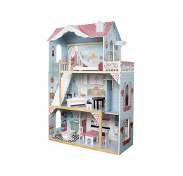 Didelis lėlių namas su baldais - Pastel house