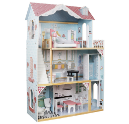 Didelis lėlių namas su baldais - Pastel house