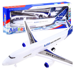 Didelis baltas lėktuvas su garsais - Airliner