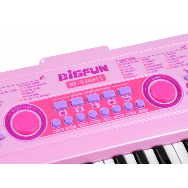 Rožinis pianinas - illuminated keys
