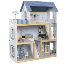 Didelis lėlių namas su baldais - Pastel house
