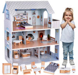 Šviesus lėlių namas su baldais - Barbie ir Anlily