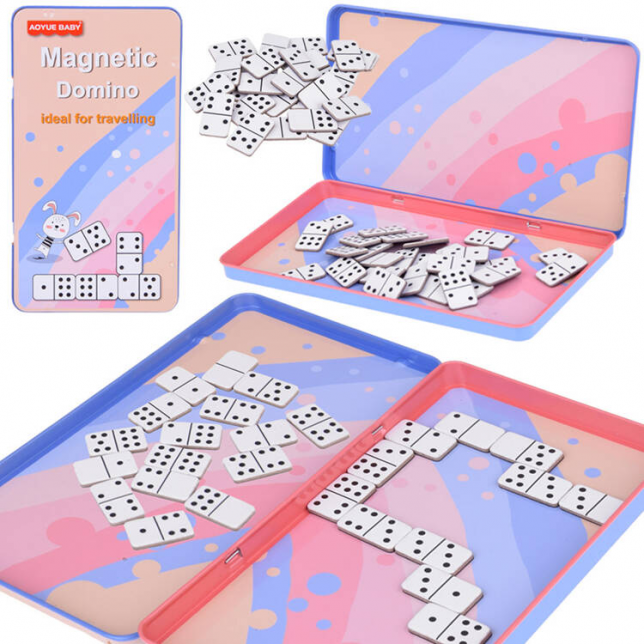 Magnetinis Domino žaidimas metalinėje dėžutėje