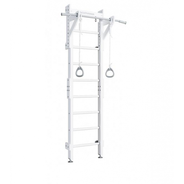 Medinė gimnastikos sienelė ''Eco''  balta 235,5-270x51cm.