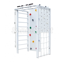 Medinis - daugiafunkcinis sporto kompleksas, baltas, 233x151x103 cm.
