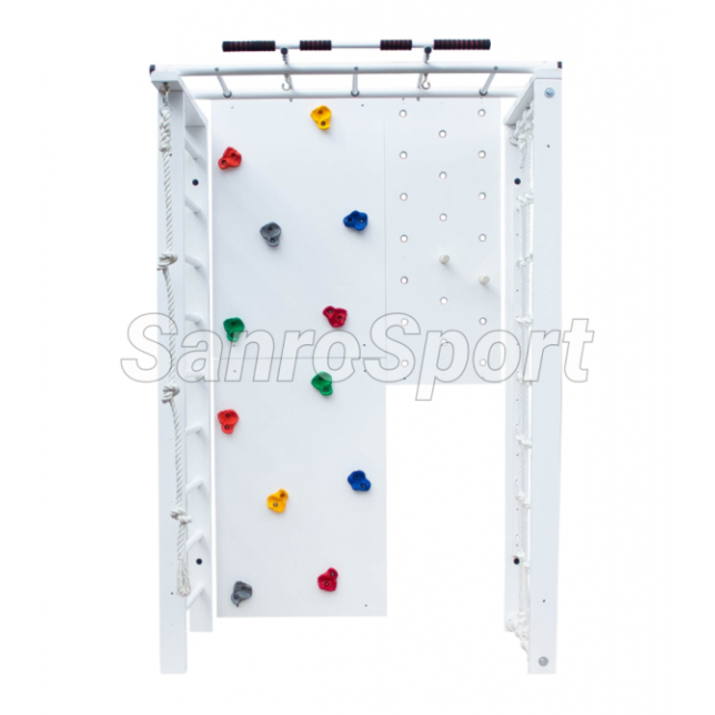 Medinis - daugiafunkcinis sporto kompleksas, baltas, 233x151x103 cm.