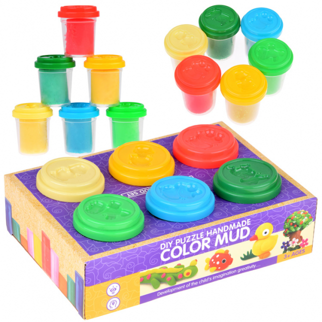 Plastilino rinkinys, 6 spalvos