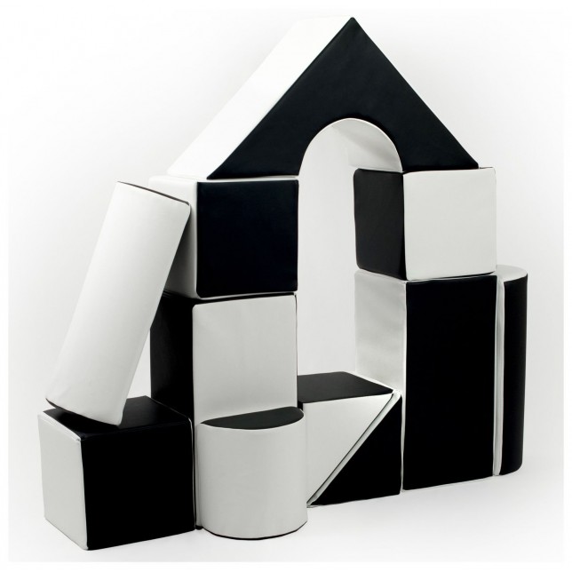 Minkštų kaladėlių komplektas "Building block" / 11 vnt.