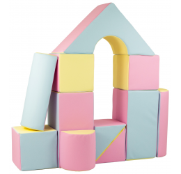 Minkštų kaladėlių komplektas "Building block" / 11 vnt.