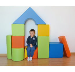 Minkštų kaladėlių komplektas "Building block" / 11 vnt.