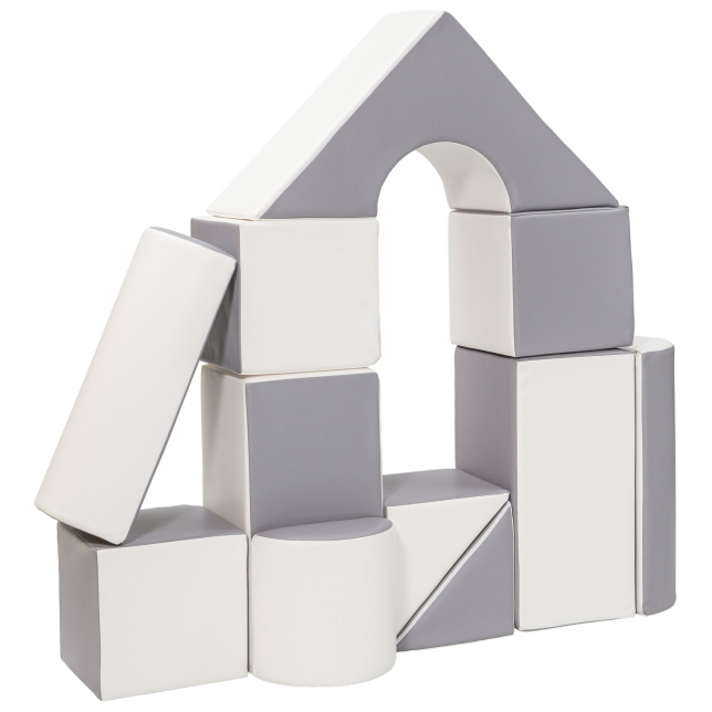 Minkštų kaladėlių komplektas "Building block" / 11 vnt.