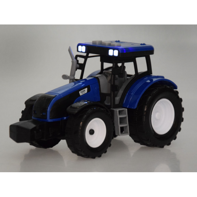 Mėlynas traktorius su šviesomis ir garsais ''Farm Tractor''