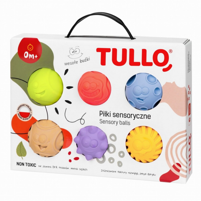 Tullo kamuoliukai sensoriniam vystymui - "Veidukai", 6 vnt