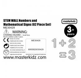 Masterkidz skaičiai  STEM sienelei 82 elementai