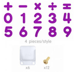 Masterkidz skaičiai  STEM sienelei 82 elementai