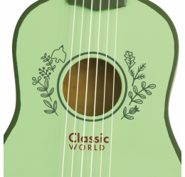 Classic World žalios spalvos medinė gitara