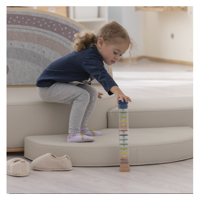 Akustinė sofa  vaikams "Vaivorykštė" su priedais