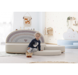 Akustinė sofa  vaikams "Vaivorykštė" su priedais