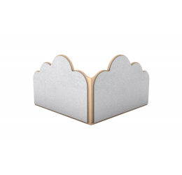 Kampinė akustinė sofa  vaikams "Debesėliai"
