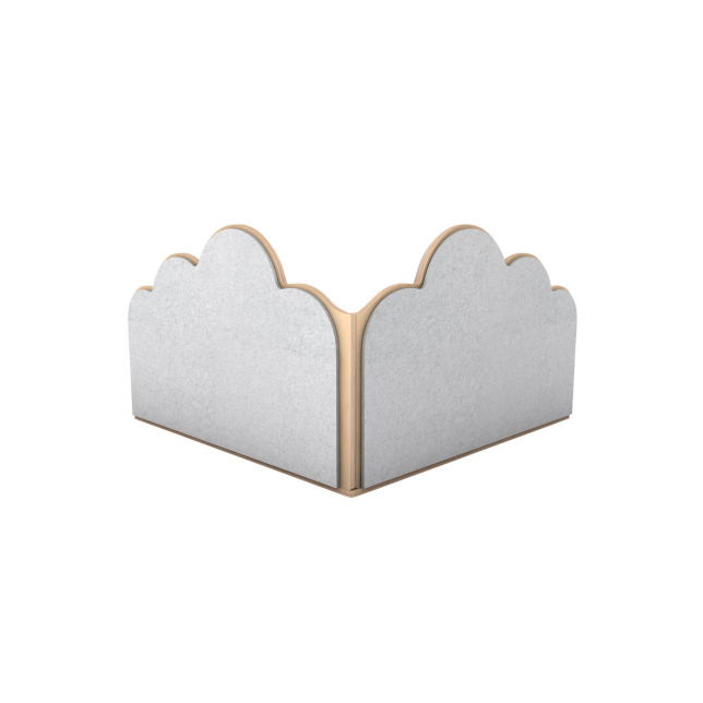 Kampinė akustinė sofa  vaikams "Debesėliai"